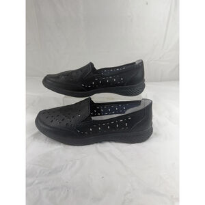 Wanderlust Perforated Slip On Loafers black 8 W
